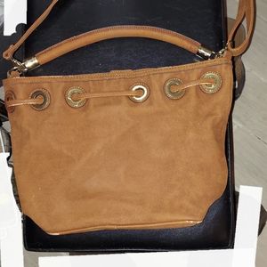 Tan leather purse/handbag